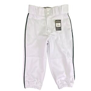 Easton Pro+ Baseball Pants Men's Small Knicker Piped White Green Sporty Softball